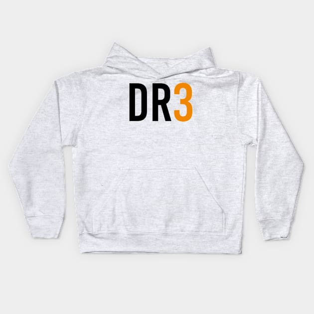 Daniel Ricciardo 3 - Driver Initials and Number Kids Hoodie by GreazyL